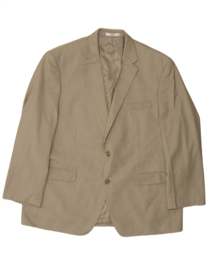 Chaps Herren-Blazer mit 2 Knöpfen, UK 48, 4XL, Beige, Polyester