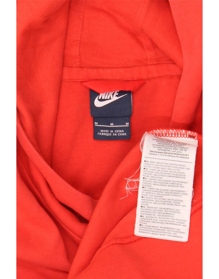 Nike Herren Kapuzenpullover aus mittelroter Baumwolle