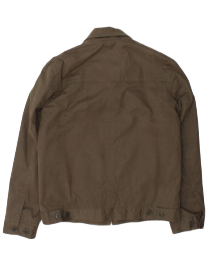 Ted Baker Herren-Bomberjacke, Größe 3, mittlere Khaki-Baumwolle