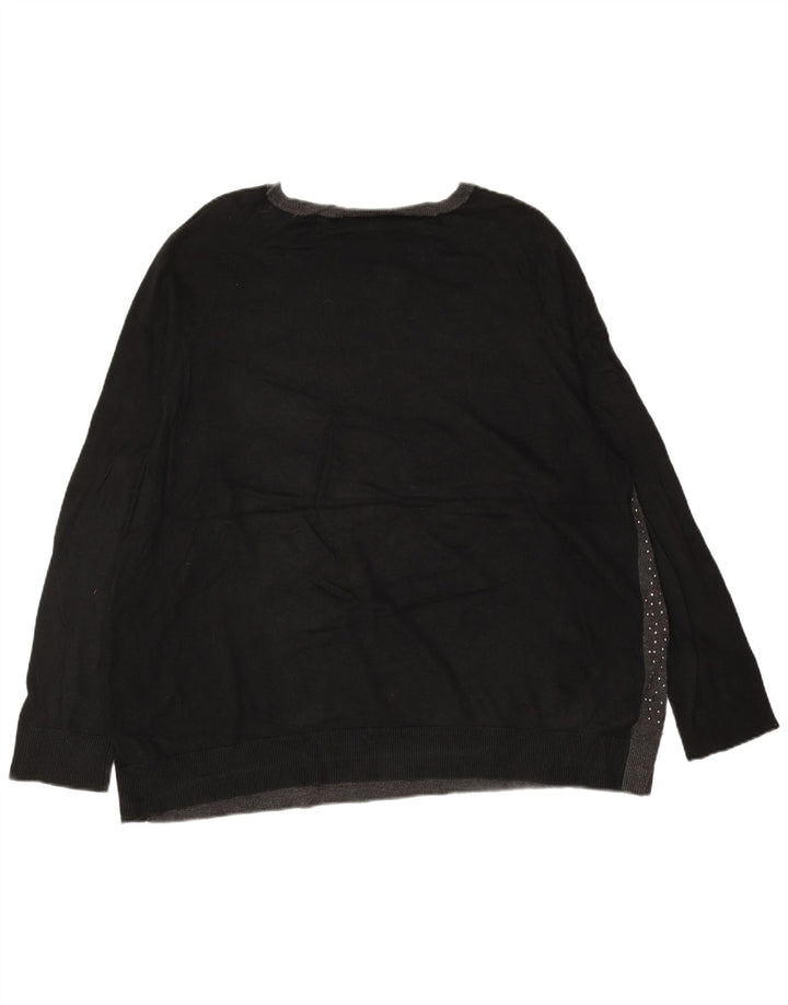 MICHAEL KORS Damen-Pullover mit U-Boot-Ausschnitt, UK 22 3XL, Grau, Farbblock