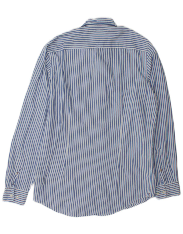 Tommy Hilfiger Herren-Slim-Fit-Hemd aus mittelblauer, gestreifter Baumwolle