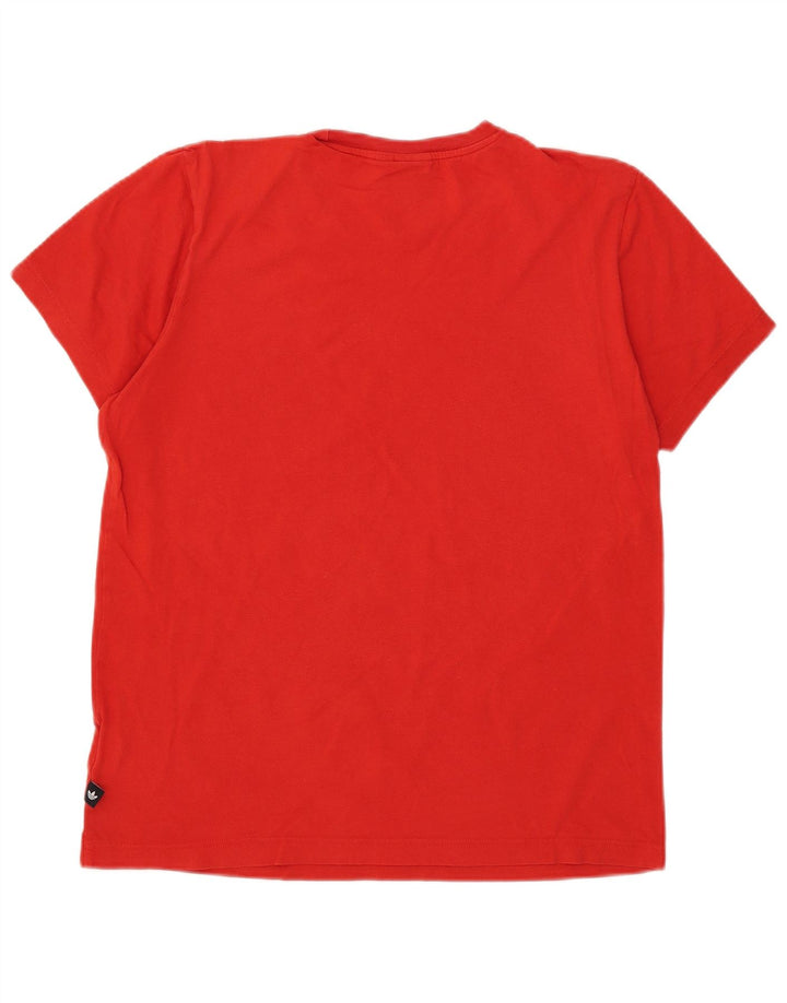 Adidas Herren Grafik-T-Shirt aus mittelroter Baumwolle