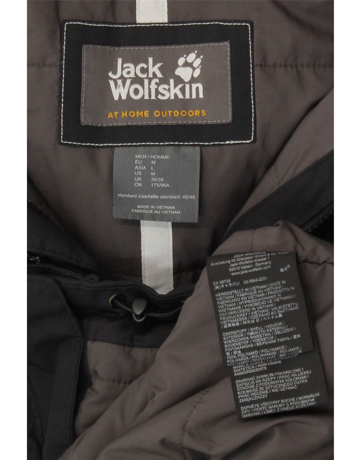 Jack Wolfskin Herren-Windbreaker-Mantel mit Kapuze, UK 36/38, mittelschwarz, Polyamid