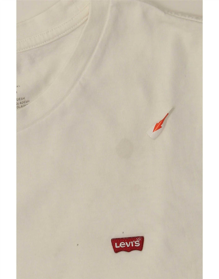 Levi's Herren Standard T-Shirt Top Large Weiß Baumwolle