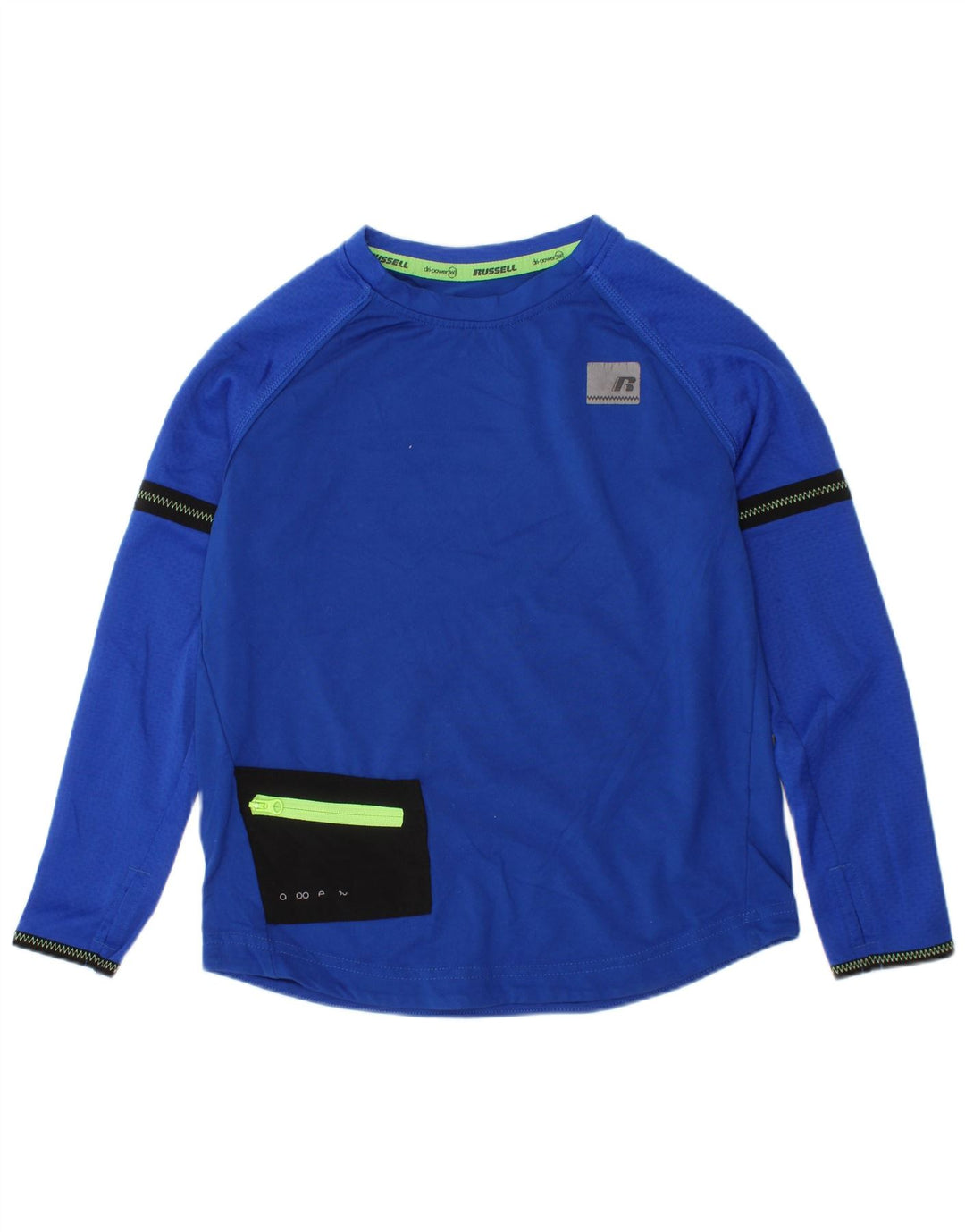 Russell Athletic Jungen-Top, langärmlig, 6–7 Jahre, Größe S, blau, Polyester