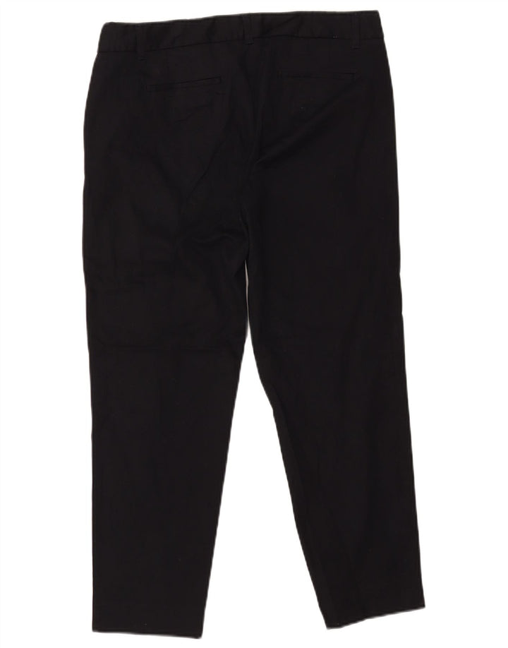 J. Crew Damen Slim Cropped-Hose US 8 Medium W32 L26 Schwarze Baumwolle