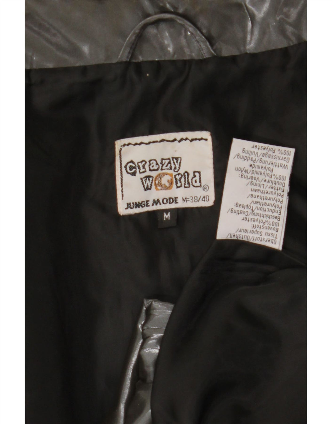 Crazy World Damen Übergroße Bomberjacke UK 14 Mittelschwarzes Polyester