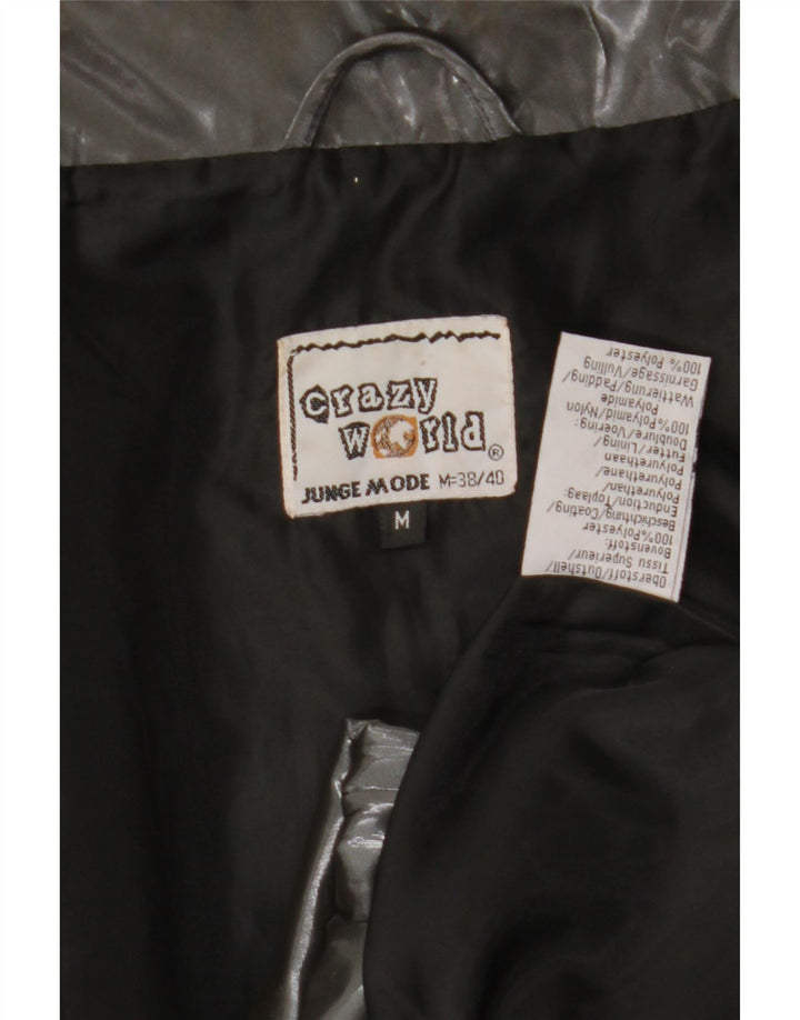 Crazy World Damen Übergroße Bomberjacke UK 14 Mittelschwarzes Polyester