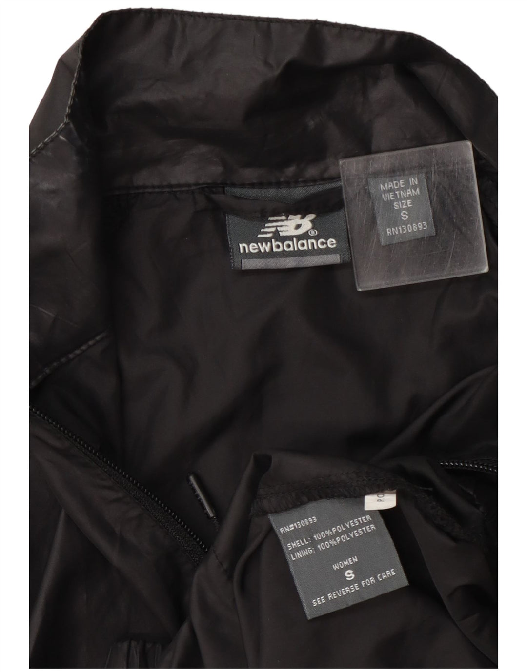 New Balance Damen-Trainingsanzugoberteil mit Grafik, Gr. 8, Größe S, Schwarz, Polyester