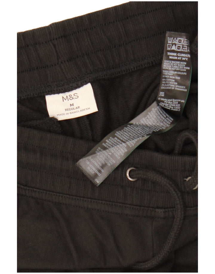 Marks & Spencer Herren-Trainingshose aus mittelschwarzer Baumwolle