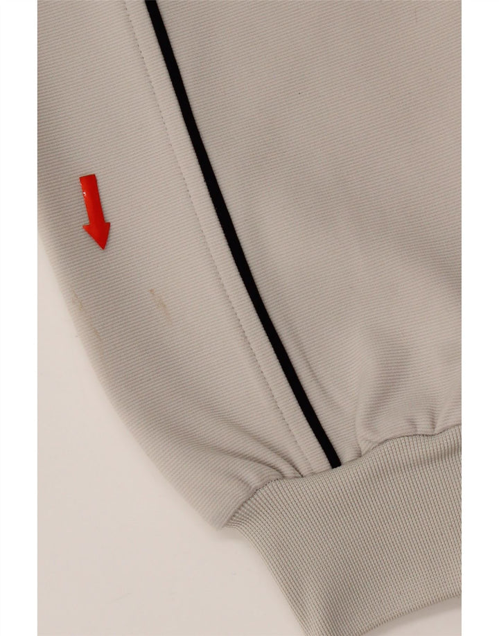 Kappa Herren-Trainingsanzug-Top-Jacke, großes graues Farbblock-Polyester