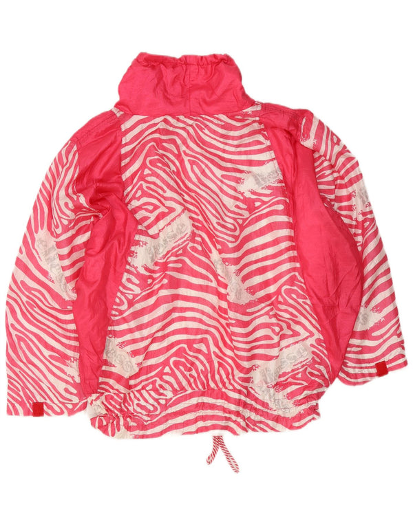 Ellesse Damen Pullover Trainingsanzug Top Jacke UK 22 3XL Pink Animal Print