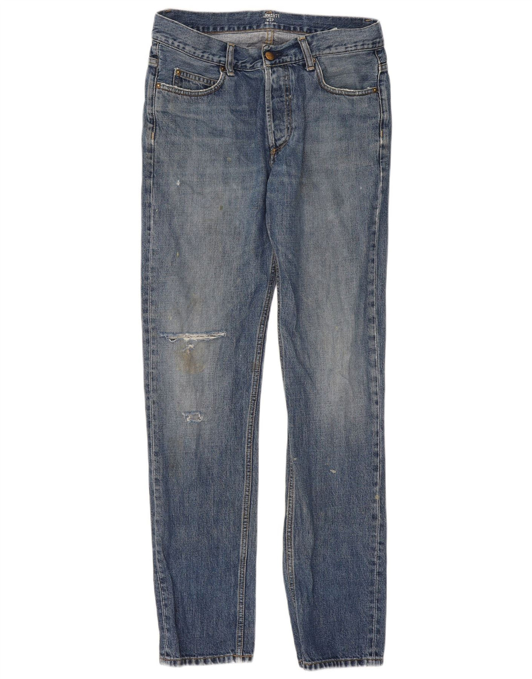 Carhartt Damen Texas Distressed Slim Jeans W30 L32 Blaue Baumwolle