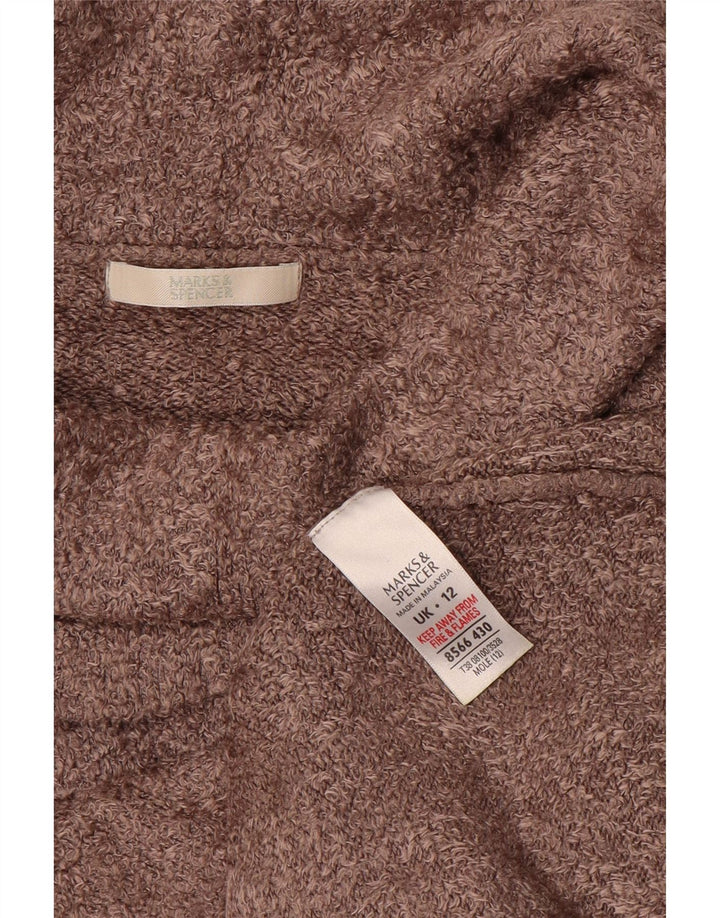 Marks & Spencer Rollkragenpullover für Damen, UK 12, mittelbraune Viskose