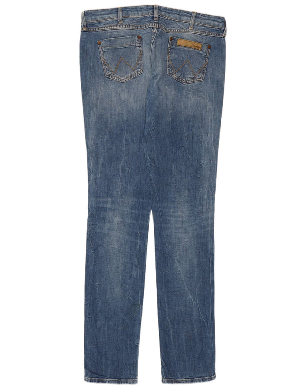 Wrangler Damen Molly Röhrenjeans mit niedriger Taille, W31, L34, blaue Baumwolle