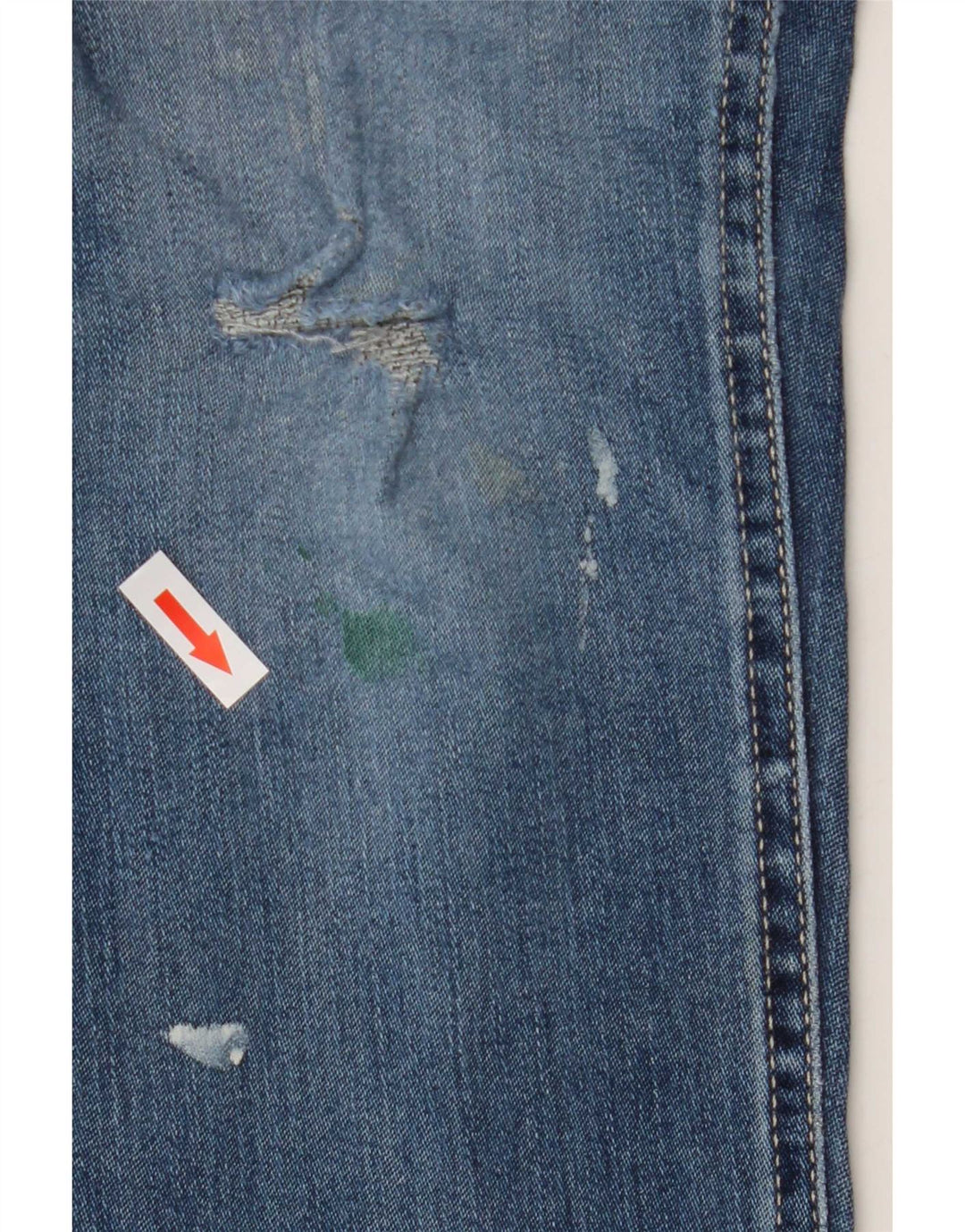 Marks & Spencer Herren Distressed Slim Jeans W28 L33 Blaue Baumwolle