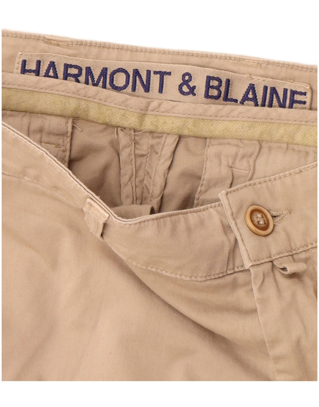 HARMONT & BLAINE Herren Chinoshorts IT 52 XL W34 Beige Baumwolle
