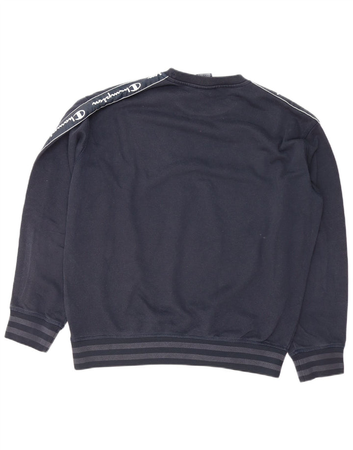 Champion Herren Grafik-Sweatshirt-Pullover, mittelmarineblaue Baumwolle