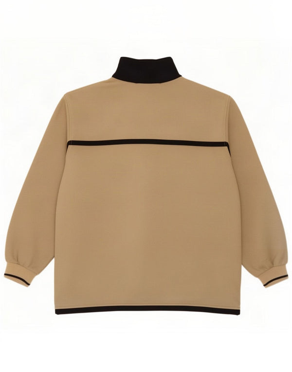 Lotto Damen-Trainingsanzug-Top-Jacke UK 14 Large Beige Colourblock Polyester