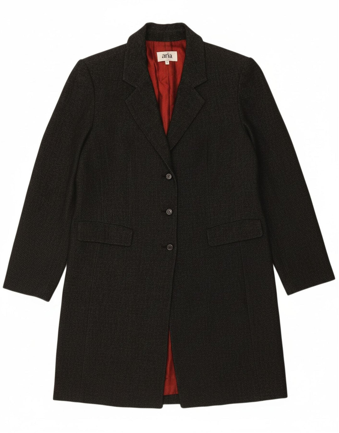 ARIA Womens Overcoat UK 12 Medium Grey Polyester