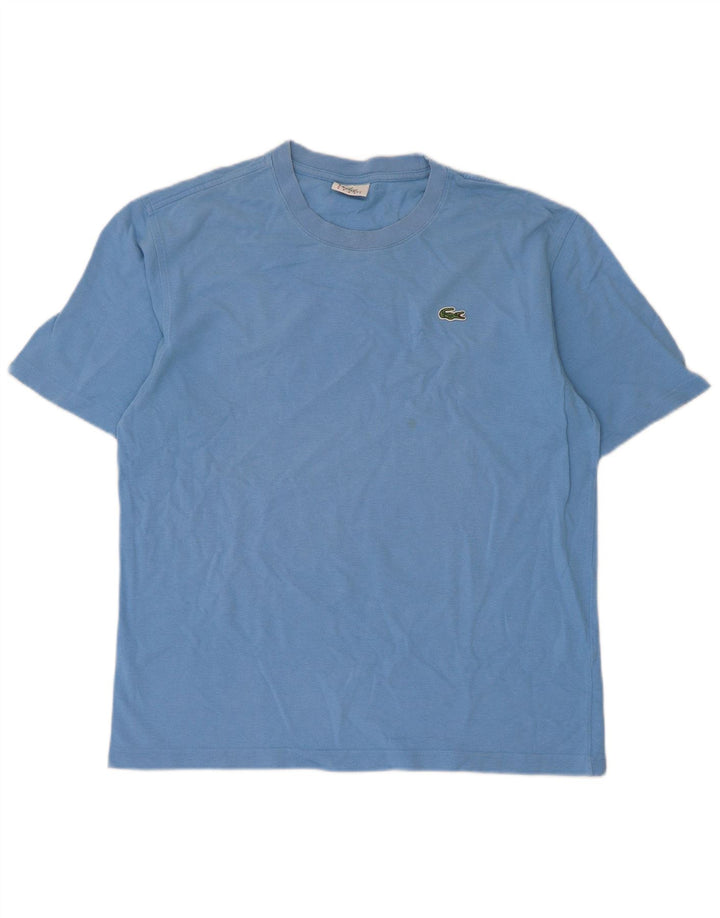 Lacoste Herren T-Shirt Top Größe 4 mittelblaue Baumwolle