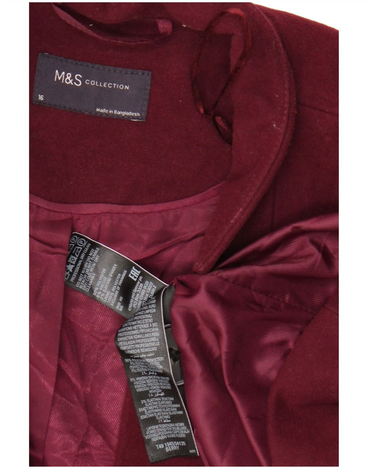 Marks & Spencer Damenmantel UK 16 Large Lila Polyester