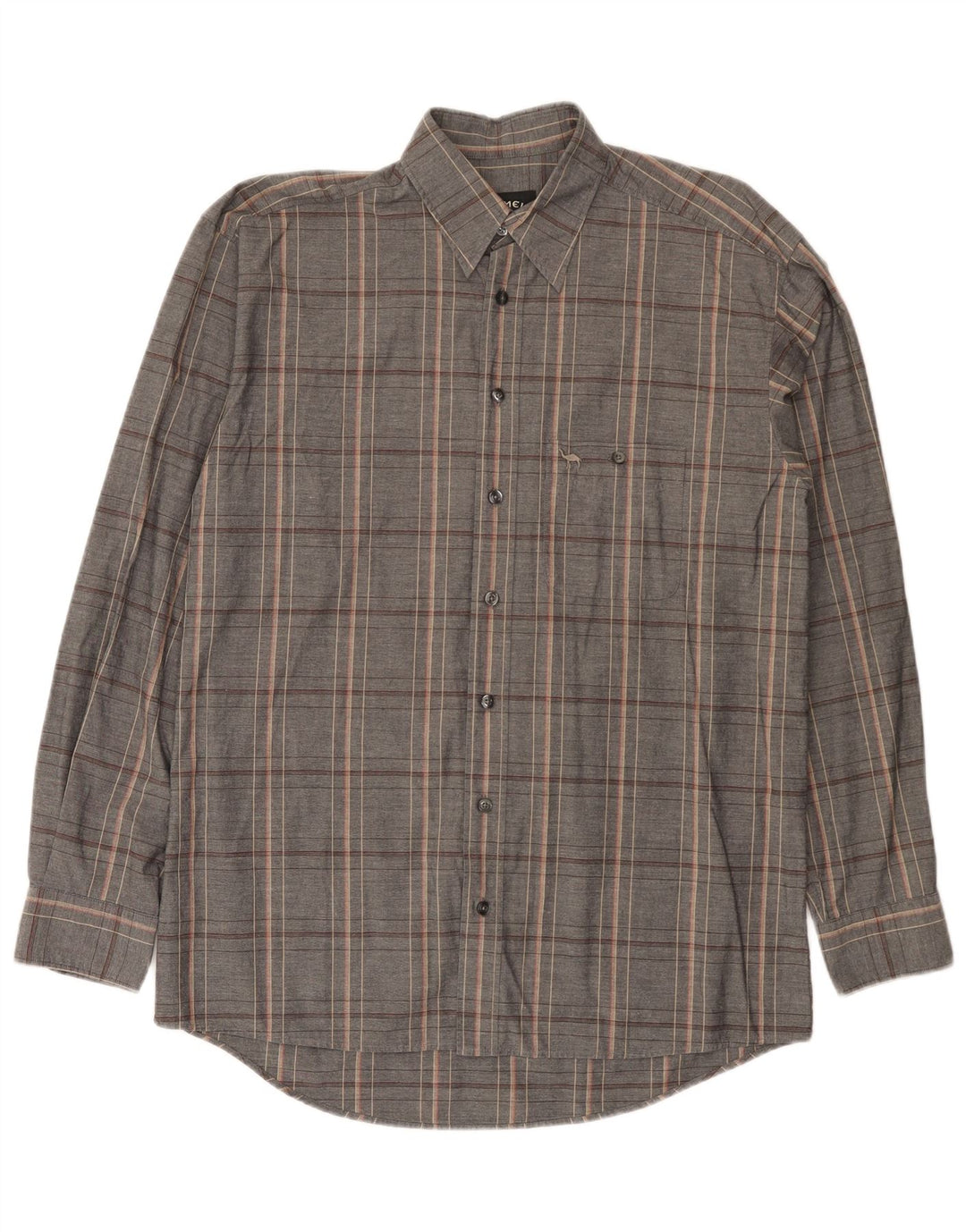 Camel Active Herrenhemd, klein, grau kariert