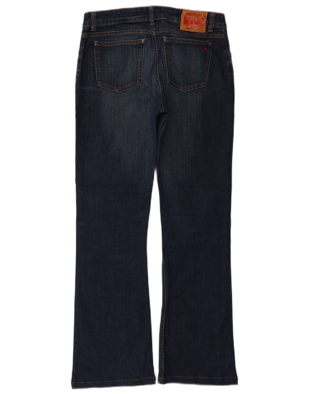 REPLAY Damen Bootcut-Jeans W30 L28 Blaue Baumwolle
