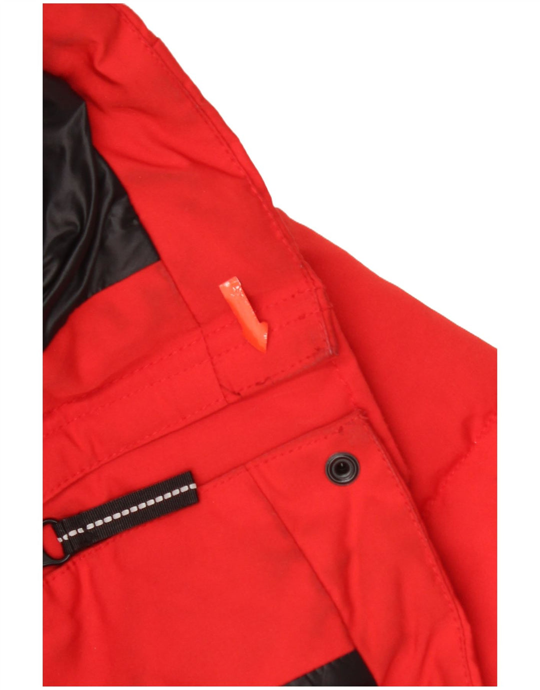 Superdry Wattierter Mantel mit Kapuze für Damen, UK 8, Größe S, Rot, Polyester