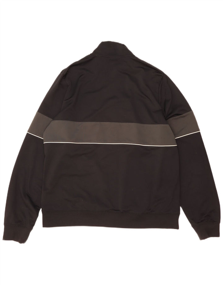 Nike Herren-Trainingsanzugoberteil, XL, schwarzes Farbblock-Polyester