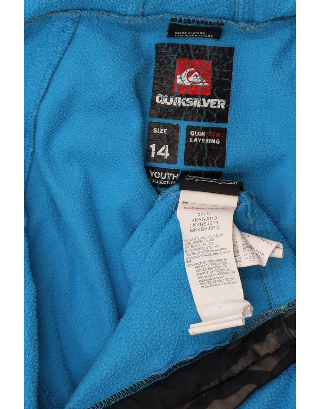 Quiksilver Jungen-Windbreaker-Jacke mit Grafik, 13–14 Jahre, mehrfarbig