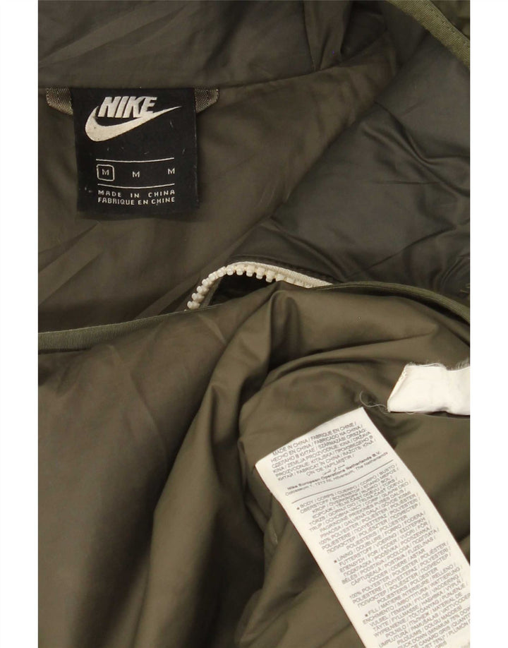 Nike Herren-Kapuzenjacke, wattiert, UK 38, Mittel-Khaki, Polyester