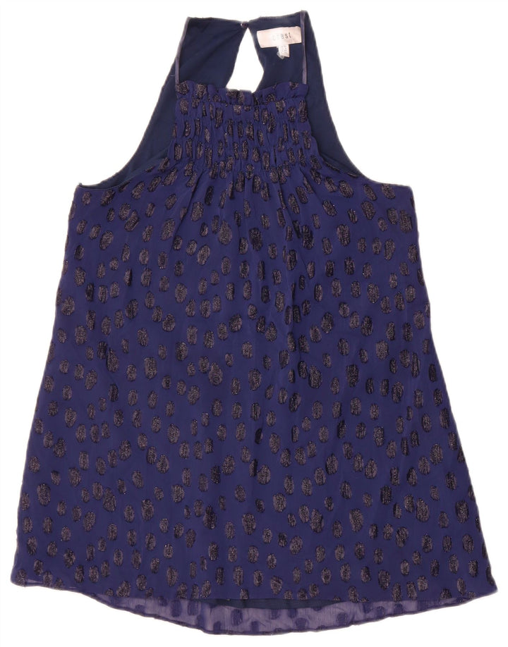 Coast Neckholder-Top für Damen, UK 10, Größe S, Marineblau gepunktet