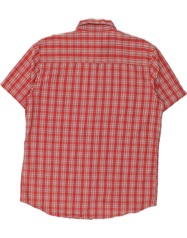 WRANGLER Herren-Kurzarmhemd 2XL, rot kariert, Baumwolle