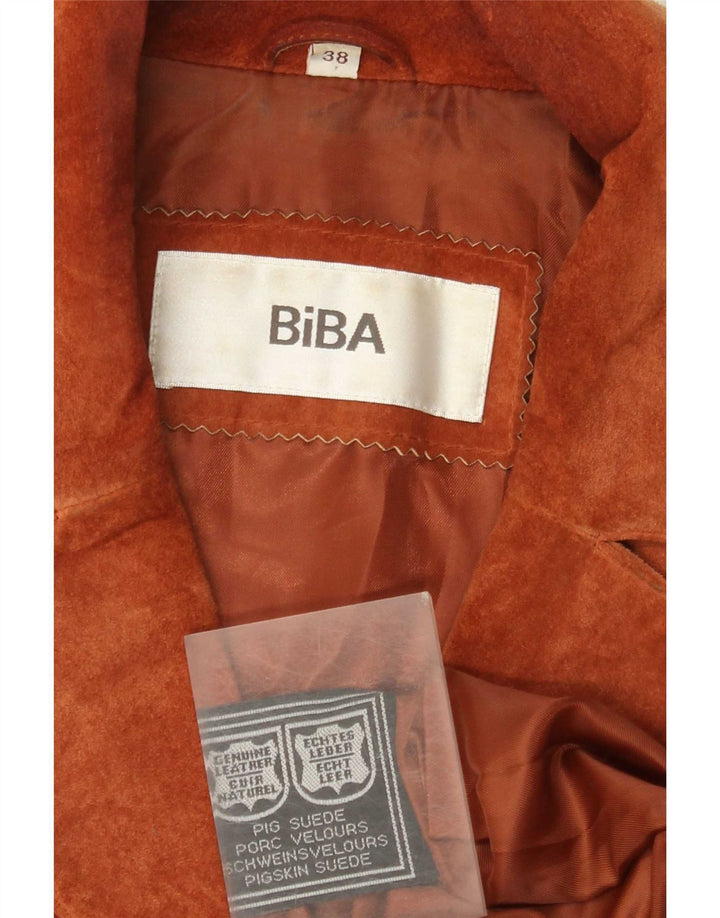 Biba Damen Wildledermantel EU 38 Mittelbraunes Leder