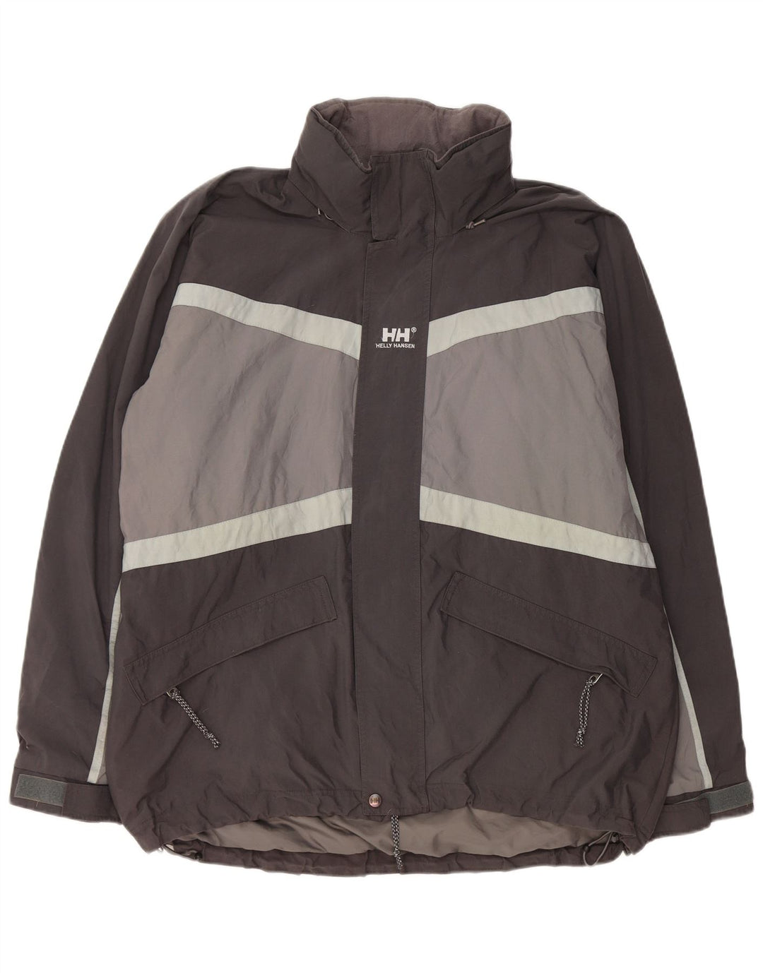 Helly Hansen Herren-Windbreakerjacke mit Kapuze, UK 40, Größe L, Grau, Farbblock