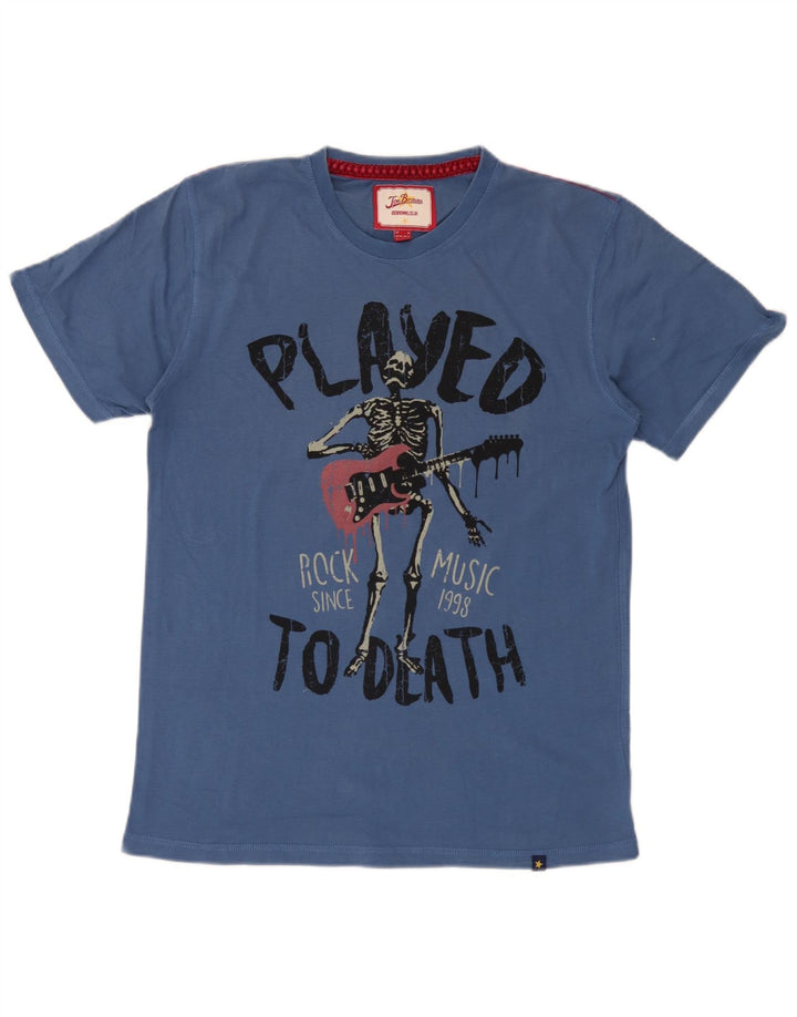 Joe Browns Herren-T-Shirt mit Grafik, mittelblaue Baumwolle
