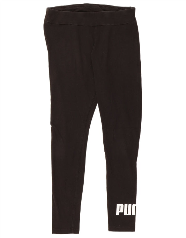Puma Damen Graphic Leggings UK 12 Medium Schwarz