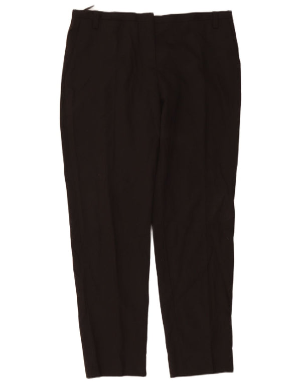 Prada Damen-Anzughose mit hoher Taille und schmaler Passform, Größe 46, Größe L W34 L28, Braun
