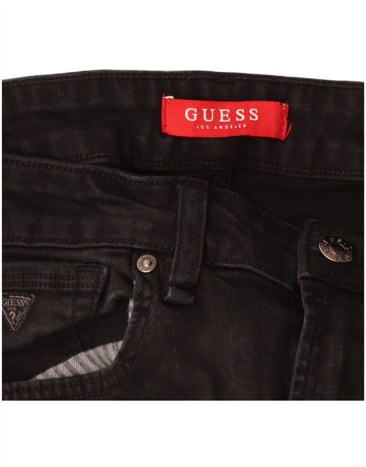 Guess Slim-Jeans für Herren, W31, L31, schwarze Baumwolle