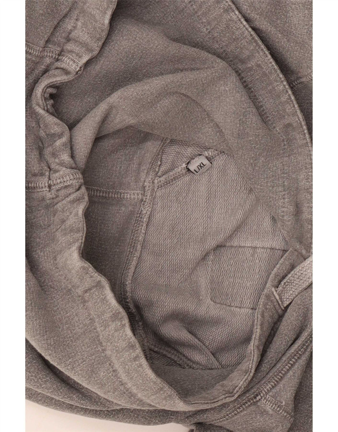 Vintage Herren Kapuzenpullover mit Grafik, groß, Grau