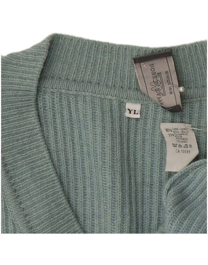 Kappa Herren-Pullover mit V-Ausschnitt, groß, blaue Wolle