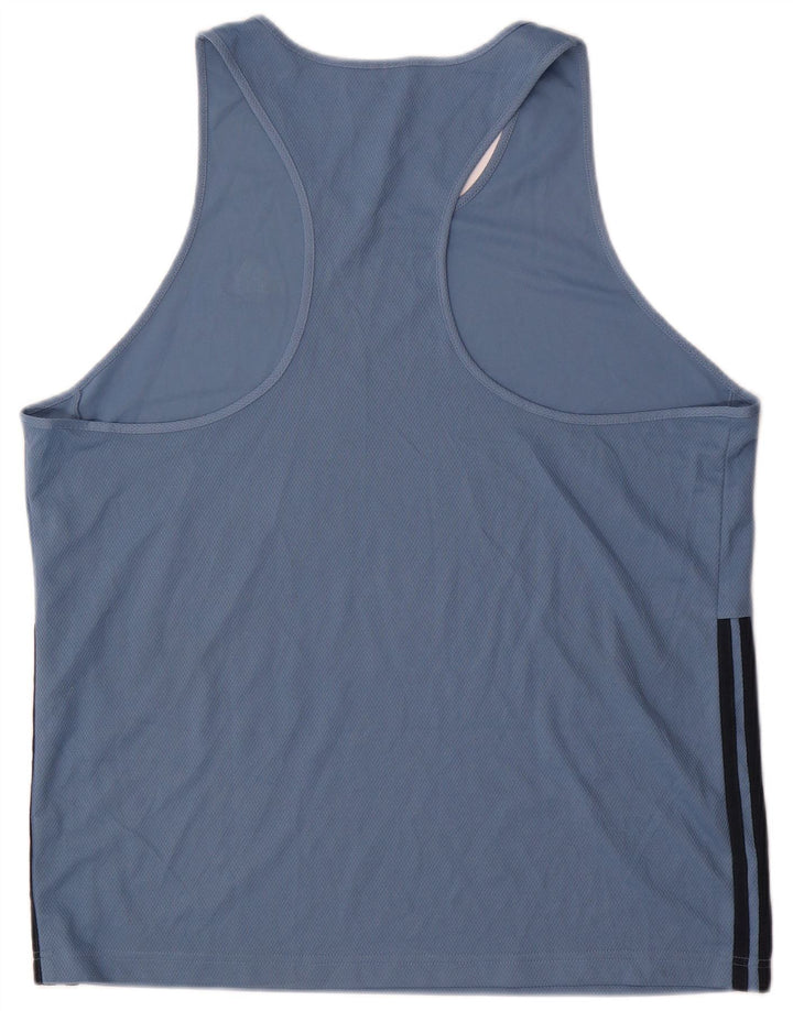 Adidas Herren Weste Top XL Blau Polyester