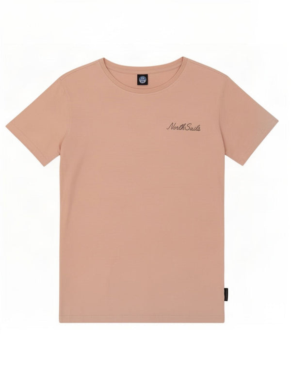 North Sails Damen T-Shirt Top UK 12 Mittelrosa Baumwolle
