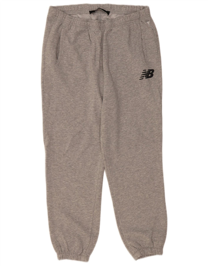 New Balance Herren-Trainingshose, Jogginghose, großes graues Polyester