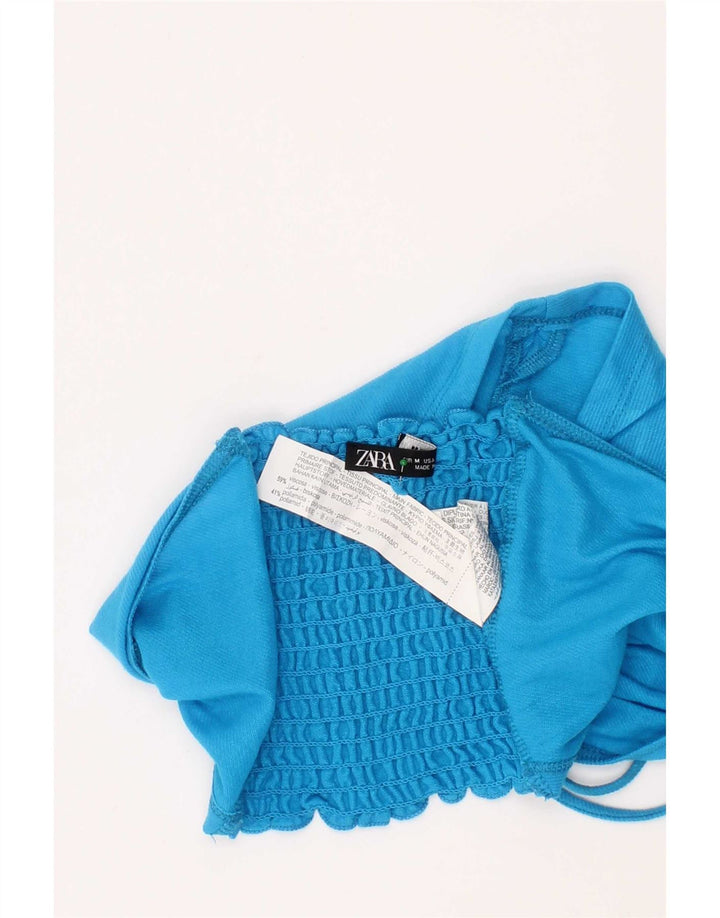 Zara Damen Haltertop Mittelblau Viskose