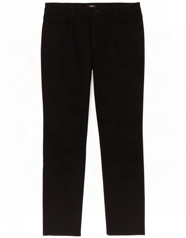 M&Co Damen Slim Casual Hose UK 18 XL W36 L28 Schwarz Baumwolle