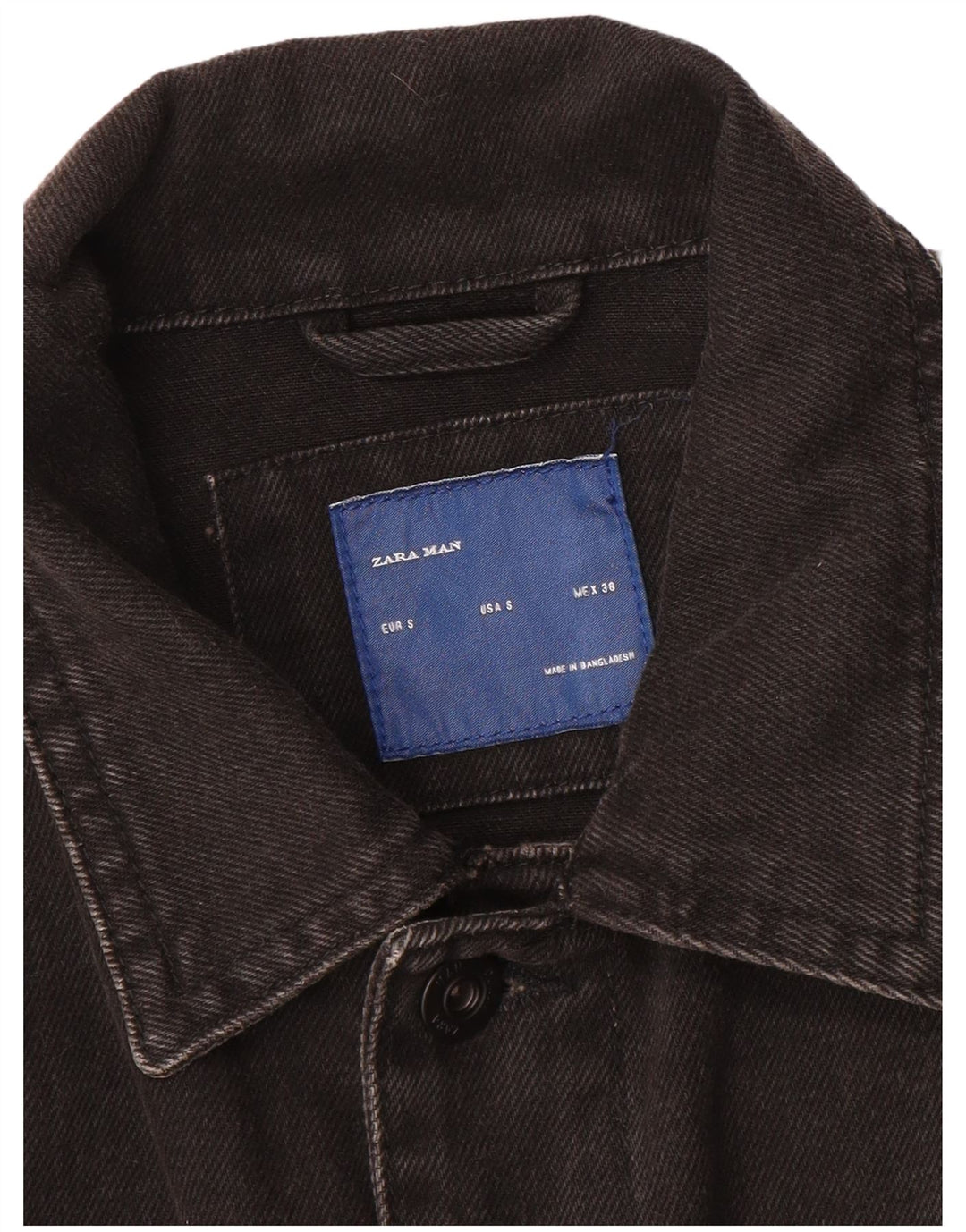Zara Herren Jeansjacke UK 36 Small Schwarz