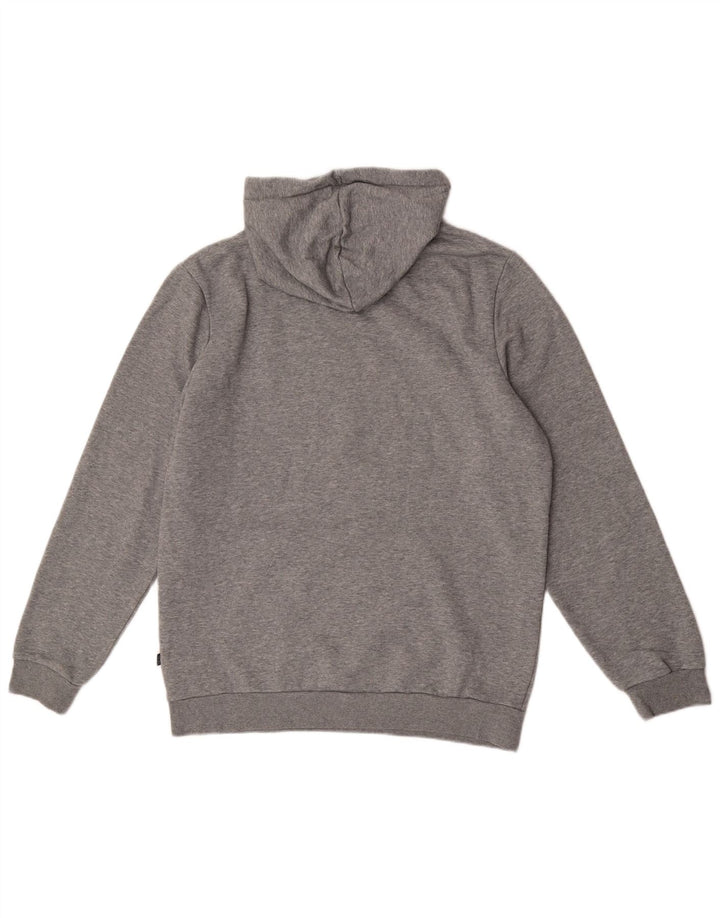 Puma Herren-Kapuzenpullover mit Grafik, mittelgrau gesprenkelte Baumwolle