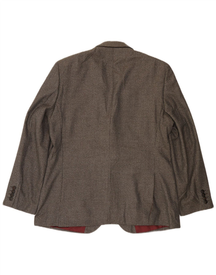 MARKS & SPENCER Herren-Blazer mit 2 Knöpfen, UK 38, Mittelgrau mit Hahnentrittmuster